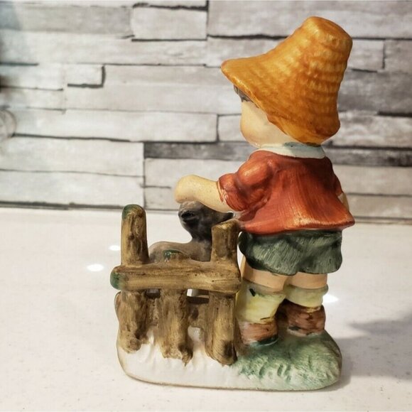 Lipper & Mann Creations Shepherd Little Boy Sheep Lamb Figurine - Picture 3 of 6